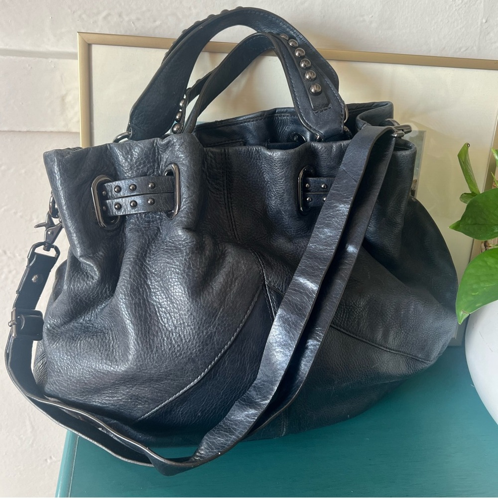 Banana Republic Navy Pebbled Handbag